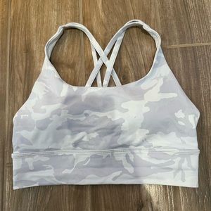 Lululemon long line camo sports bra size 6